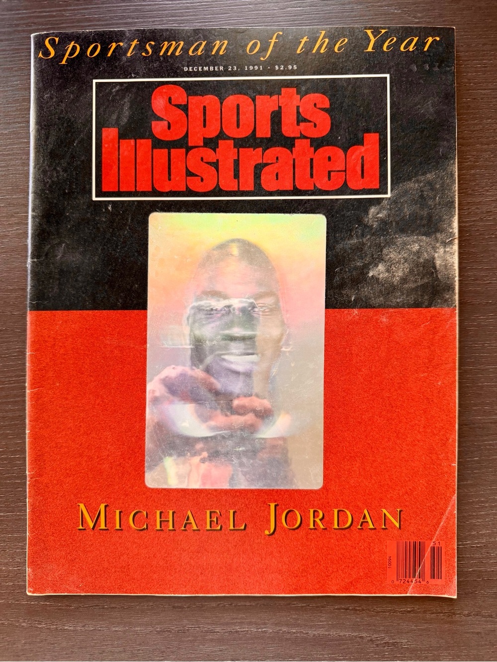 Vintage 1991 Sports Illustrated Michael Jordan Sportsman of the Year Hologram